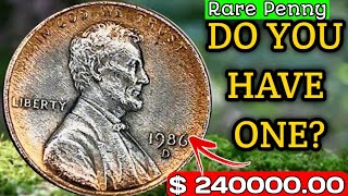 Look For This:How Much is a 1986 -D Lincoln Memorial One Cent Penny Worth Today?