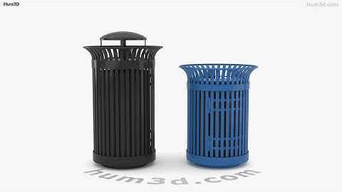 Public Trash Can NYC Style 3D model by 3DModels.org