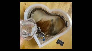 Resin Pet memorial Heart with ashes