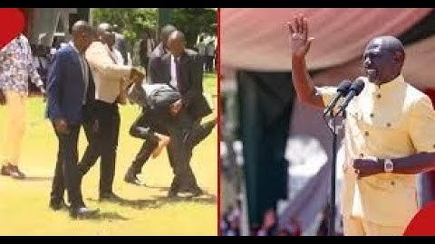 Kakamega Man trying President Rutos attention mishandled by the presidential security team during!!!