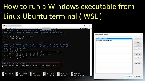 How to run a Windows executable from Linux Ubuntu terminal ( WSL ), example shown for Firefox