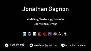 Demo Reel 3D modeling / Texturing / Lookdev - Fall 2018