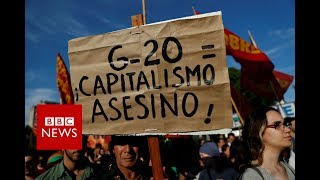 G20 protesters condemn 'demonstration of power' - BBC News