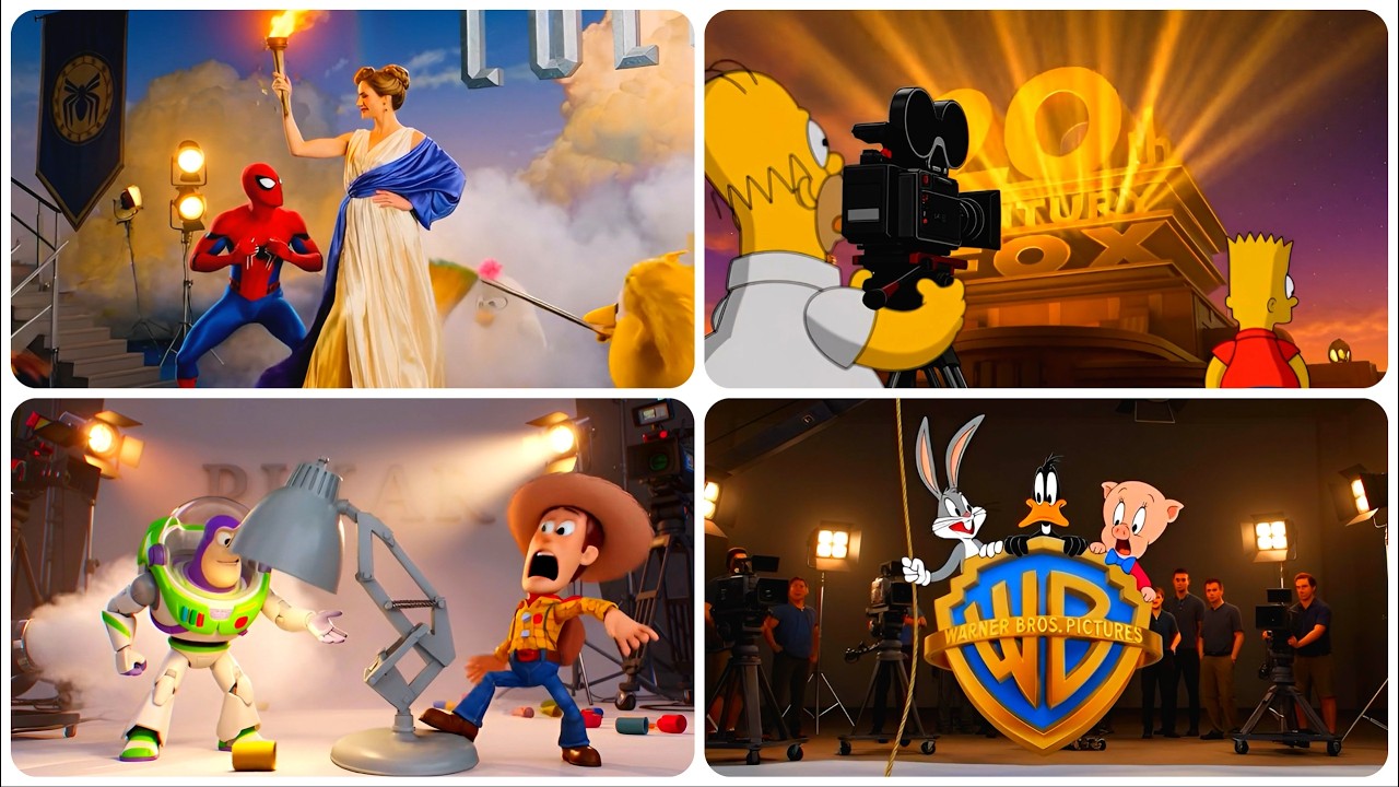 Animated Characters Filming Movie Studio Intros!