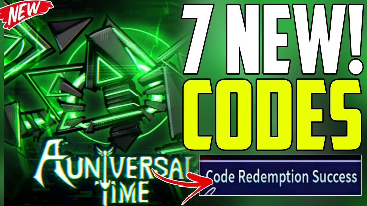 NEW UPDATE A UNIVERSAL TIME ROBLOX CODES 2025-A UNIVERSAL TIME CODES ...