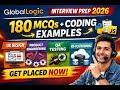 🚀 GlobalLogic Interview Questions | Campus Drive Questions💻Fresher hiring | MCQs & Coding Snippets