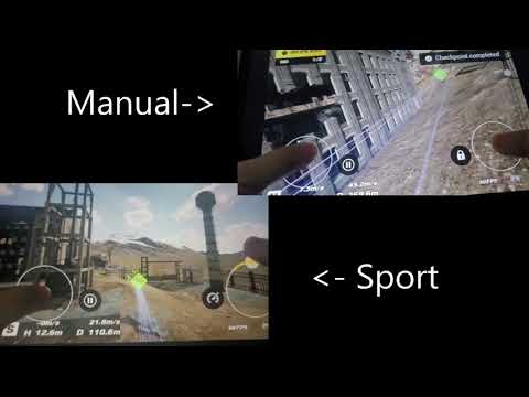 DJI Virtual Flight - Sport mode vs Manual mode