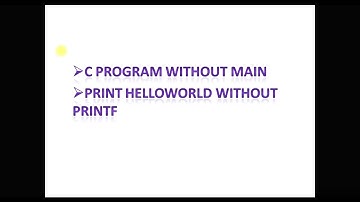 c program without main function | How to print helloworld without printf
