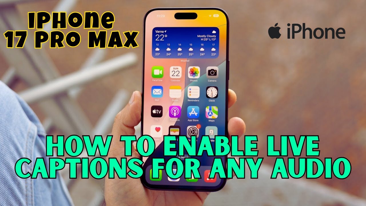 Как включить живые субтитры для любого аудио на iPhone 17 Pro Max