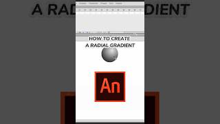 HOW TO MAKE a Radial GRADIENT! 🎨 🌈 #radialgradient #shorts #adobeanimate