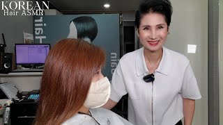 Beauty Salon ASMR #Cool Gray Hair Cover Makes gray hair brighten while eating~