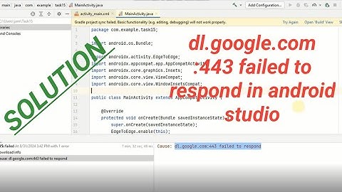 dl.google.com:443 failed to respond in android studio