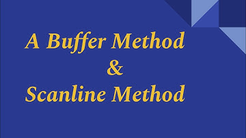 A-Buffer Method and Scanline Method | Visible Surface Detection Methods