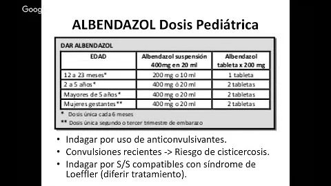 Como tomar Albendazol 10mL?