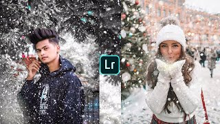 Lightroom winter photo editing tutorial|| snow falling png add by picsart|| screenshot 5