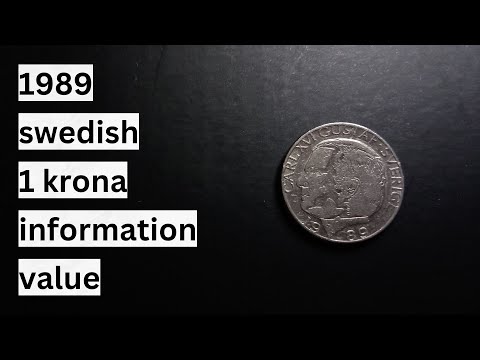 1989 Swedish 1 krona coin information value and more...