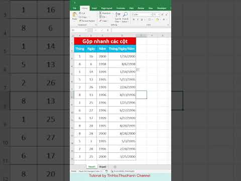 Tách Gộp nhanh Họ vàTên ở các cột khác nhau trong Excel