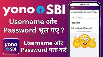 Yono SBI forgot username and password | How to reset yono sbi username and password | Yono SBI Login