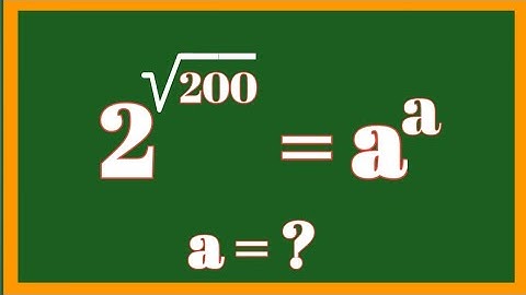 ll A nice exponential equation ll find the value of a ll #maths #mathstricks #math_olympiod 