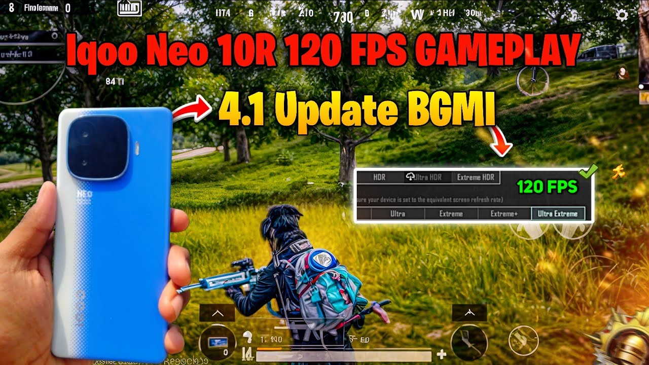 Iqoo Neo 10R 120 FPS GAMEPLAY •💥 4.1 Update BGMI Test•🥰 Best For Gaming Under 30k?