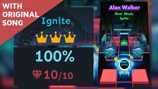 Rolling Sky Level 23 Ignite(Original Song) 100% Clear All Gems & Crowns Alan Walker | SHA