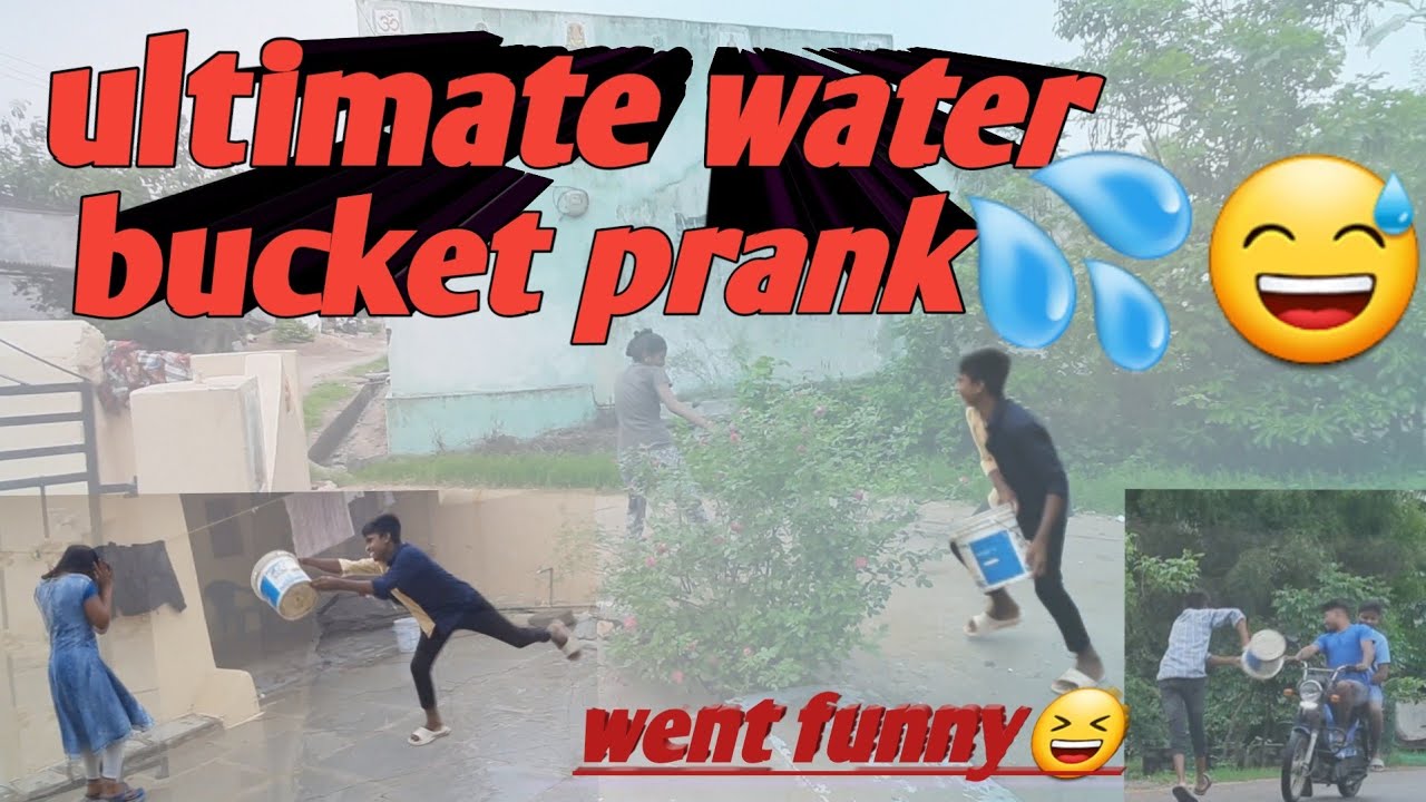 water bucket prank 😅 went funny😆 unlimited gang 🤟 telugu pranks funny prank YouTube