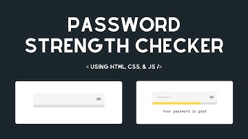 Password Strength Checker | HTML CSS JavaScript | Coding Room
