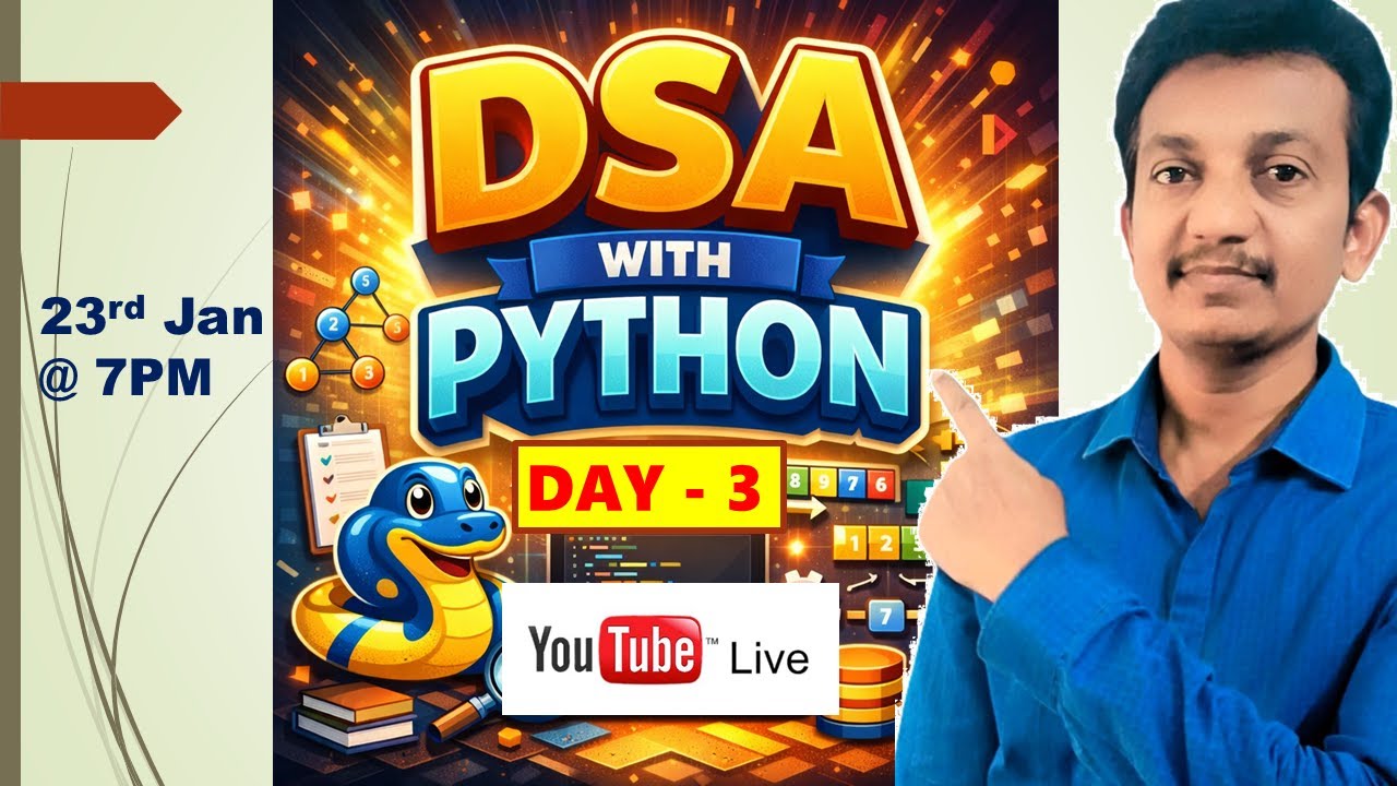 3. Programs on List Data Structure || FREE DSA Course with Python || Day 3