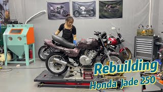 Rebuilding Honda 250 Jade Time-lapse in 10 Minutes