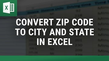 Convert Zip Code to City and State in Excel