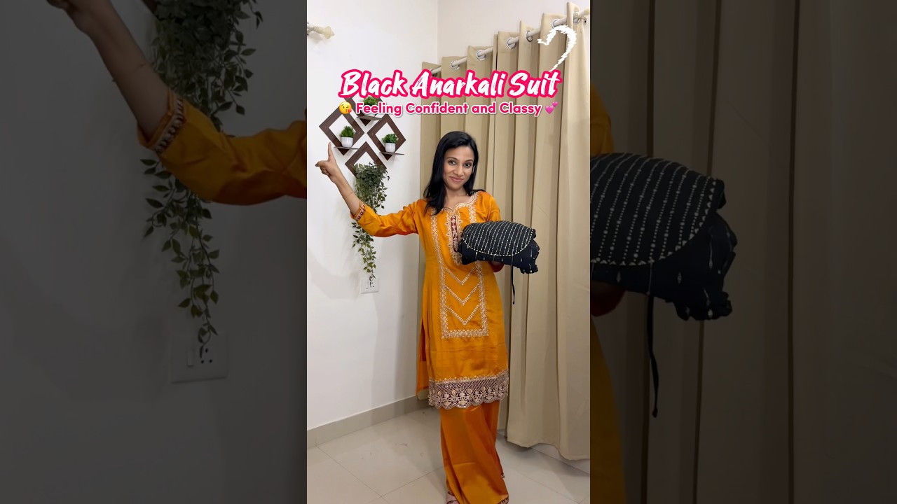 😍 Flipkart black anarkali suit ✨ Perfect festive look | Anarkali Dress 
