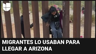 Sellan un hueco del muro fronterizo en Arizona por donde miles de migrantes cruzaban desde México