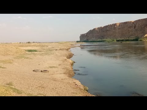 نهر الفرات قبل وبعد الفيضانات