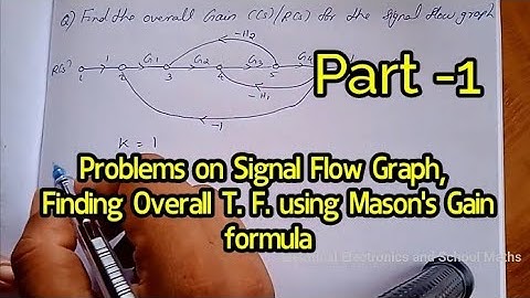 Problems on Signal Flow Graph, Finding Overall Transfer Function using Mason