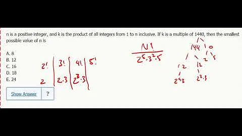 Div.15- If n is a positive integer, and k is the product of all integers from 1 to n inclusive, 1440