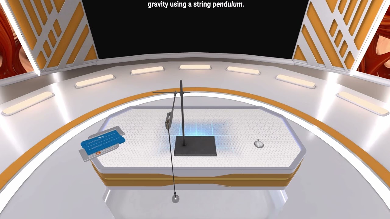 Studying Oscillations of a Simple Pendulum. Measuring Gravitational Acceleration VR