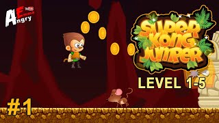 🐵Super Kong Jump - Monkey Bros & Banana Forest Tale (Gameplay #1 level 1-5) screenshot 2