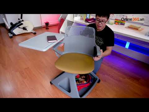 Video Ghế liền bàn Rover II - Góc học tập, làm việc di động,... - youtube
