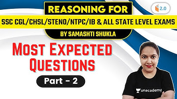 5:00 PM - SSC CGL/CHSL/Steno/NTPC/IB | Reasoning by Samashti Shukla | Most Expected Ques (Part-2)