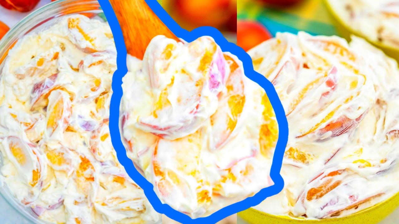 Салат из персикового чизкейка