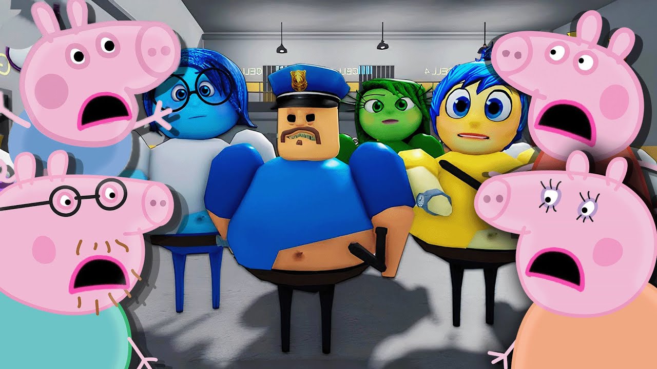 Peppa Pig ESCAPE JOY INSIDE OUT BARRY'S PRISON SCHOOL RUN in Roblox!