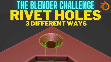 Blender Challenge - Modelling Rivet Holes in different ways