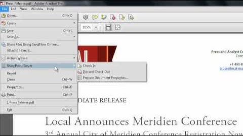 Using SharePoint with Acrobat X