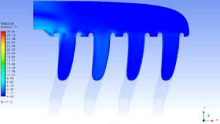 Dual plenum V8 Intake manifold CFD - velocity