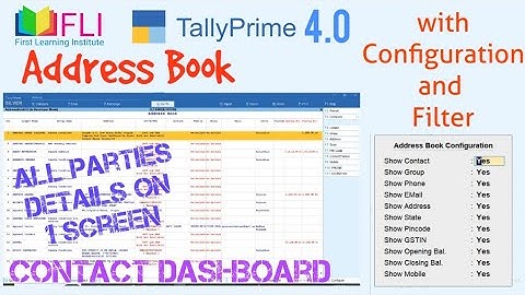Details Address book in Tally| Debtors and Creators Details| Party Details| Free TDL| TallyPrime 5.0