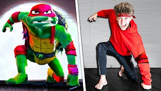 TMNT: Mutant Mayhem Stunts In Real Life!  Challenge