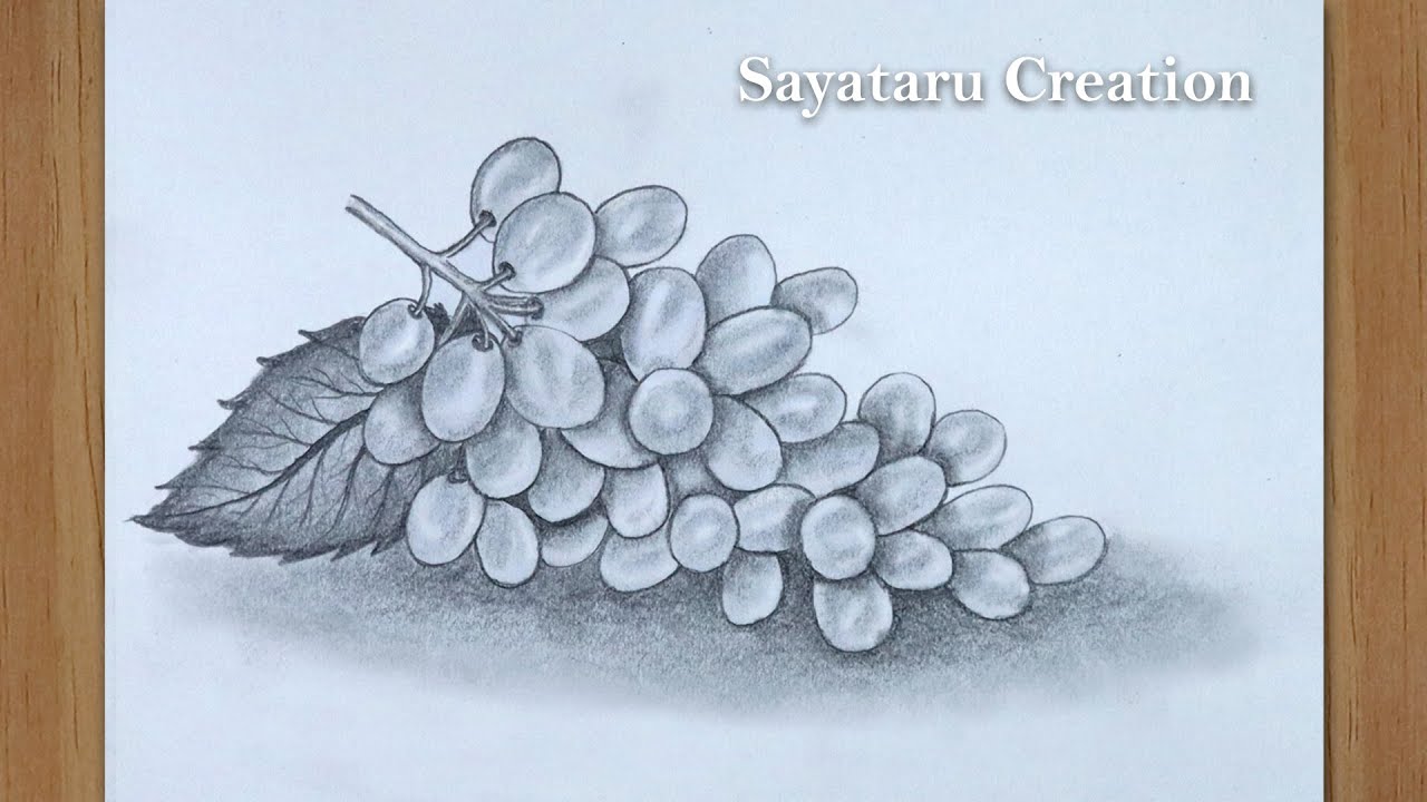 How To Draw Grapes Step By Step Images
