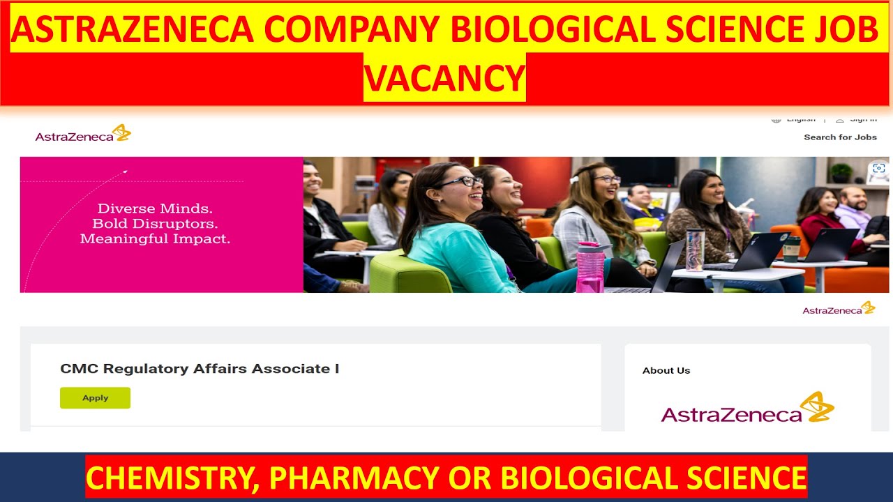 ASTRAZENECA COMPANY BIOLOGICAL SCIENCE JOB VACANCY CMC Regulatory astrazeneca-company-biological-science-job-vacancy-cmc-regulatory