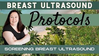 Breast Ultrasound Protocols  Screening Breast Ultrasound  Sonography Minutes