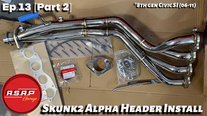 Ep.13  [Part 2] 8th Gen Civic SI - How To Install Skunk2 Alpha Header.